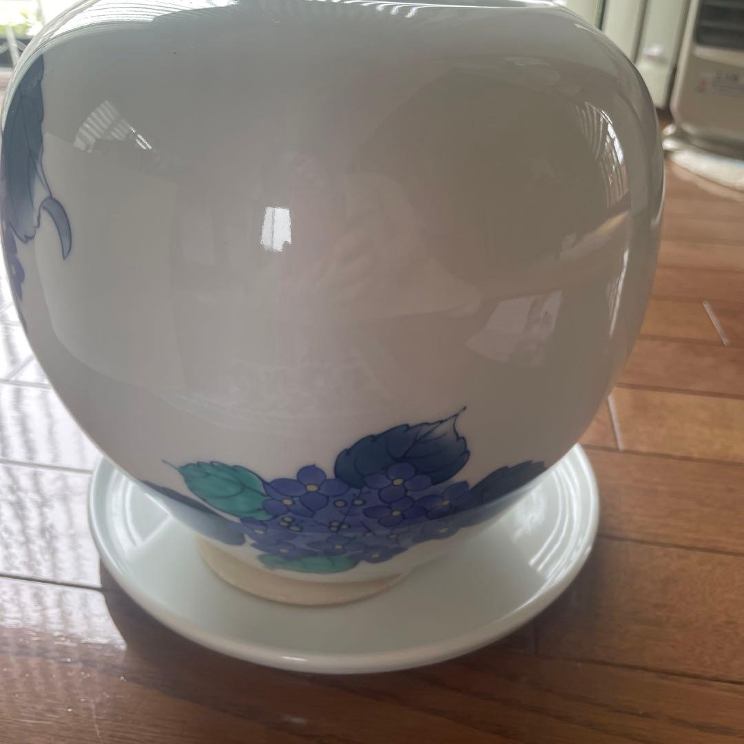 伊万里焼　大型植木鉢　花瓶　紫陽花