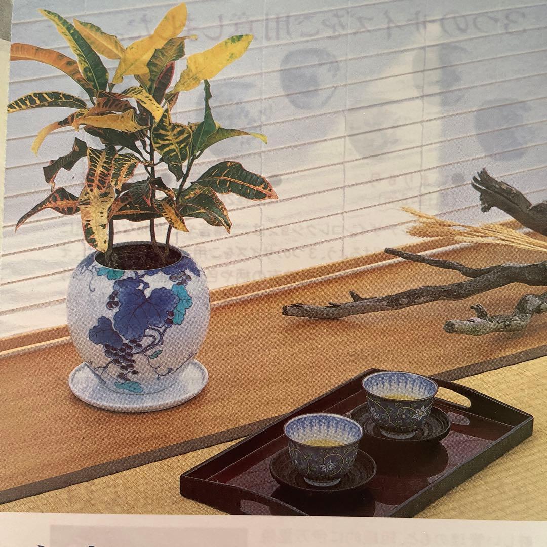 伊万里焼　大型植木鉢　花瓶　紫陽花