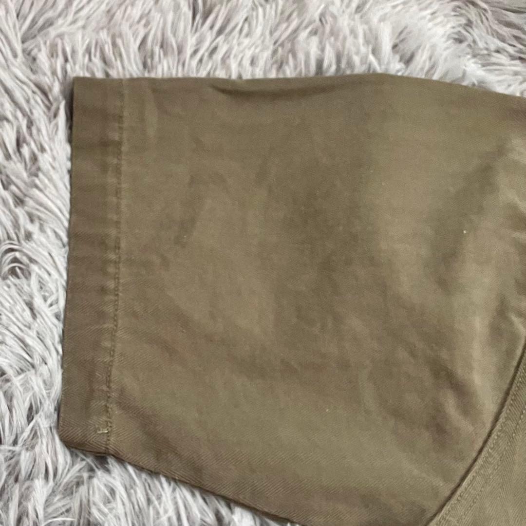 PAOPAO　オールインワン　つなぎ　ミリタリー　古着風　ユニセックス　カーキ