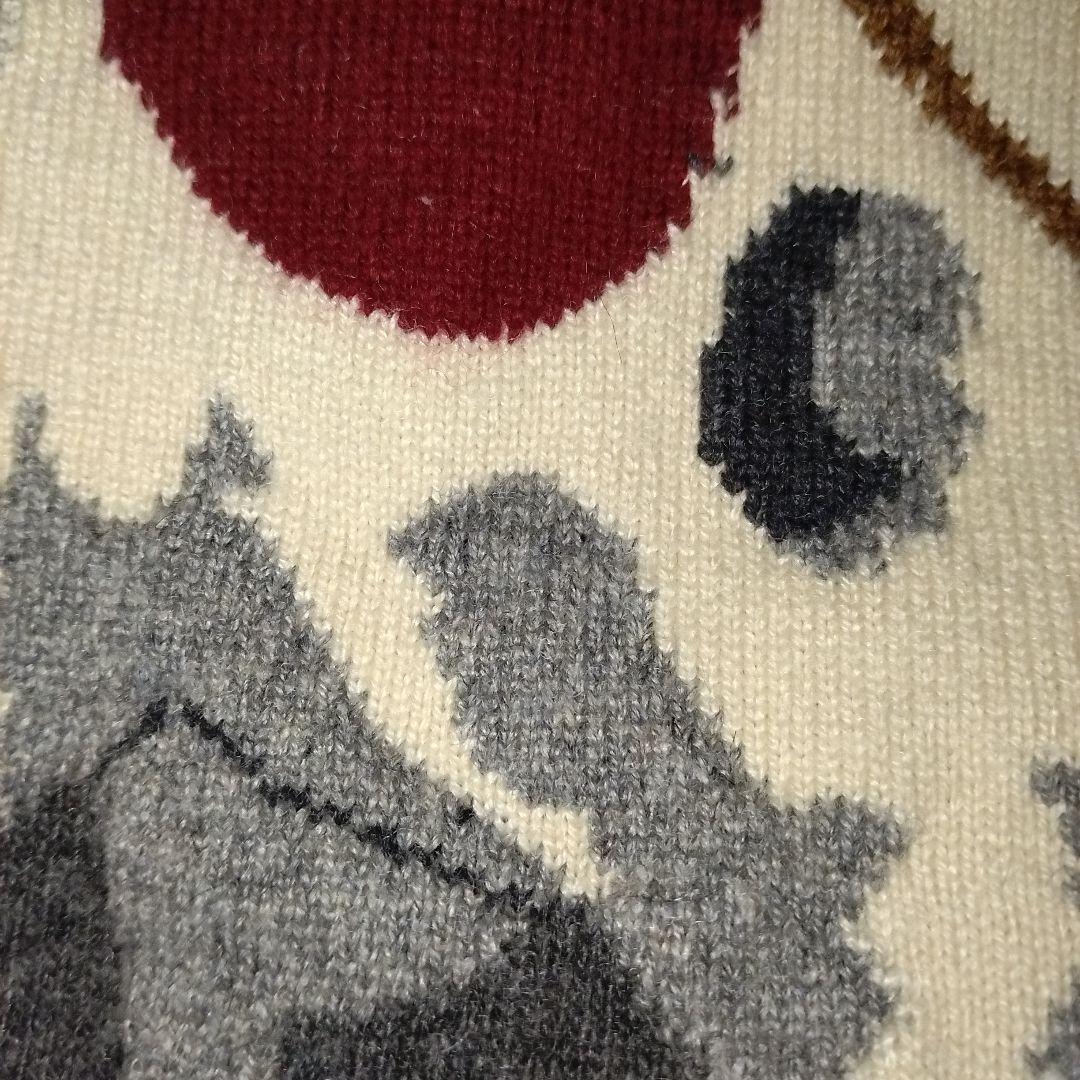 プリングルオブスコットランド　ニット　M　グレー　木馬　ヴィンテージ　80s