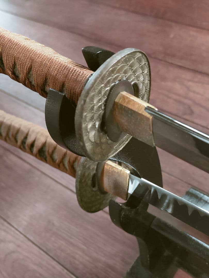 刀掛け付き模造刀大小セット