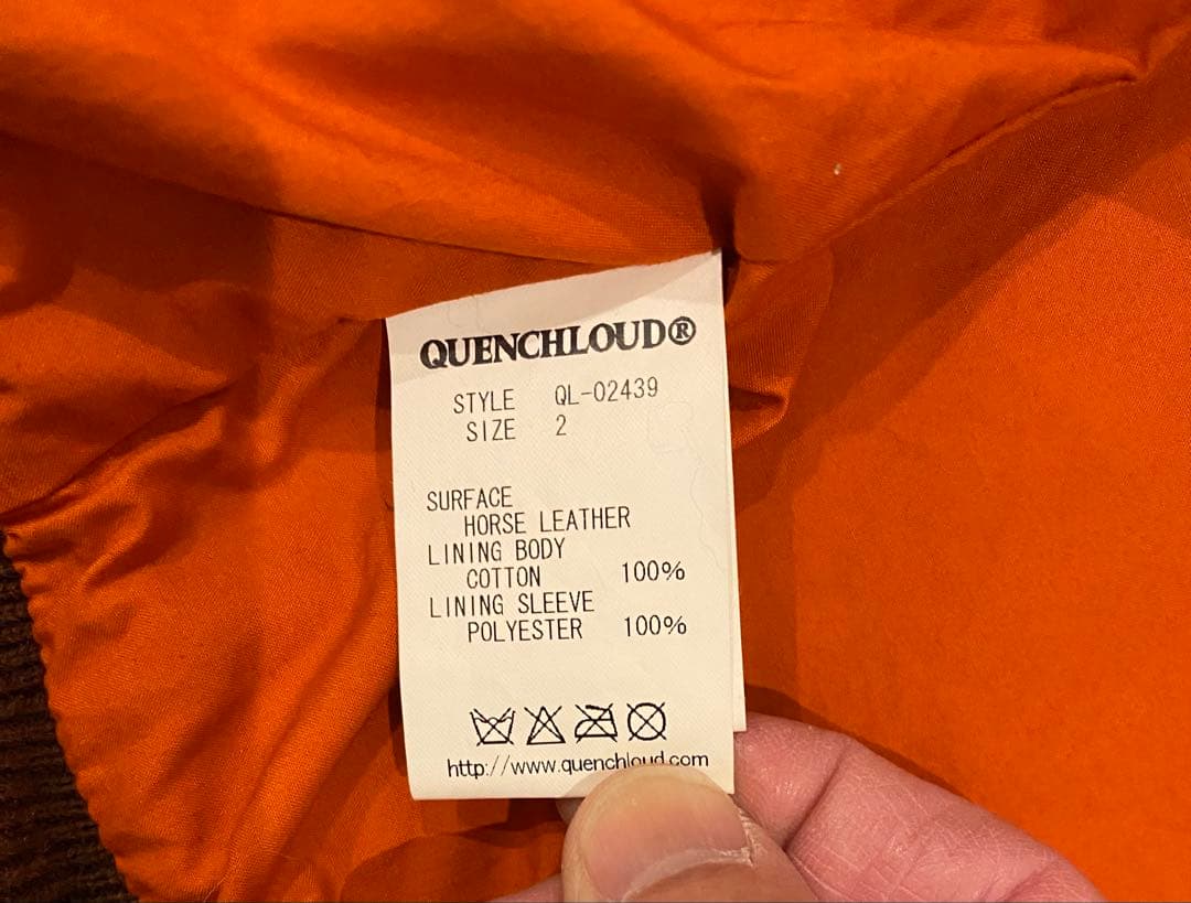 ジャケット・アウター QUENCHLOUD VINTAGE LEATHER A-2 JACKET