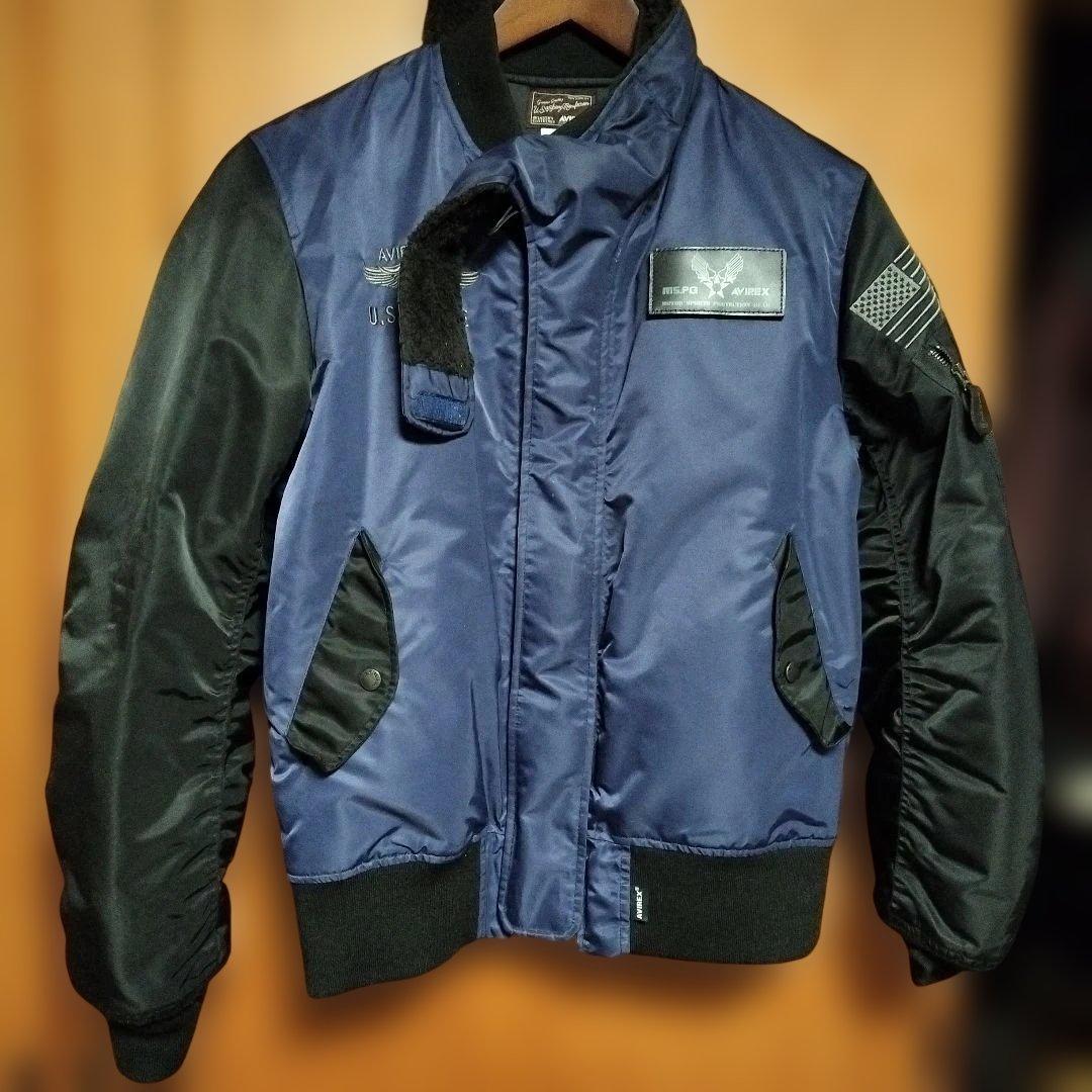 【月末迄最終値下】AVIREX＆MSPGコラボ MA-1 バイカーズジャケット