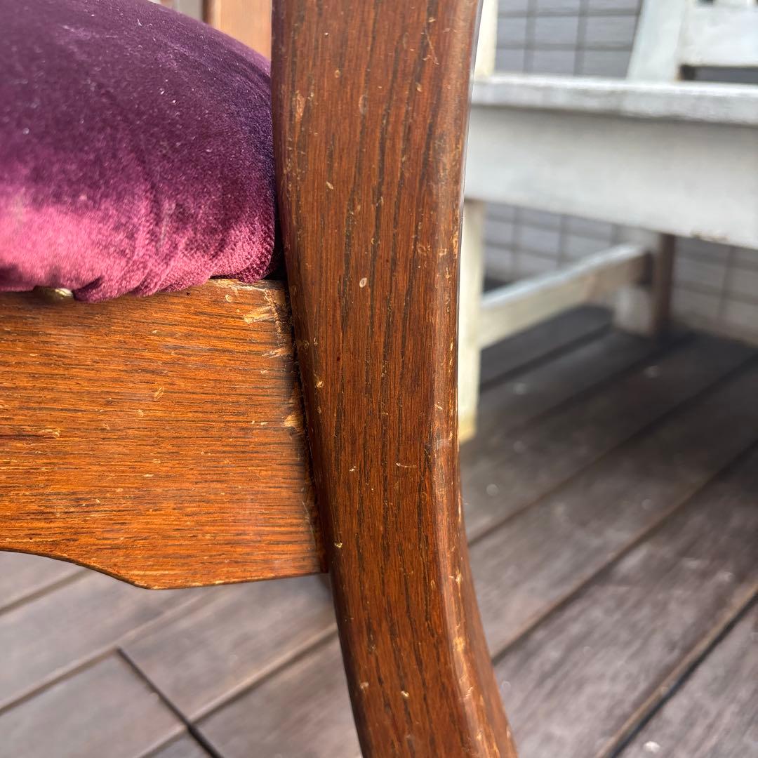 ダイニングチェア　椅子　ベルベット　検　アンティーク　ヴィンテージ