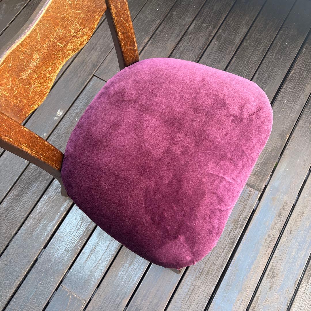 ダイニングチェア　椅子　ベルベット　検　アンティーク　ヴィンテージ