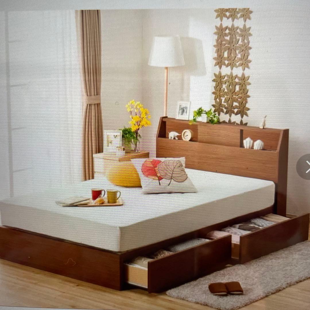 ニトリ　ベットフレーム　セミダブル 「アザン3 」(ほぼ未使用品)