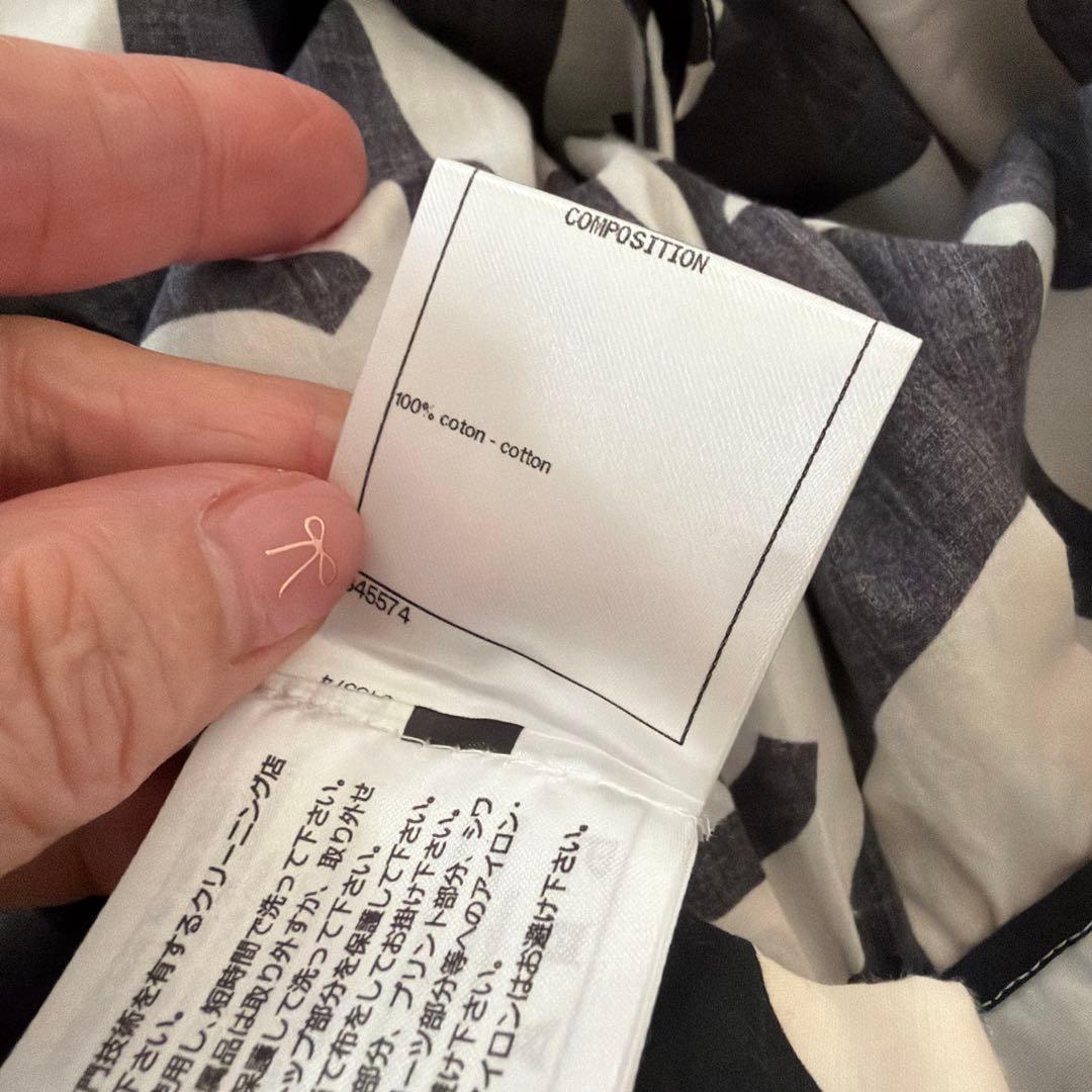 シャネル　CHANEL波模様フレアワンピース