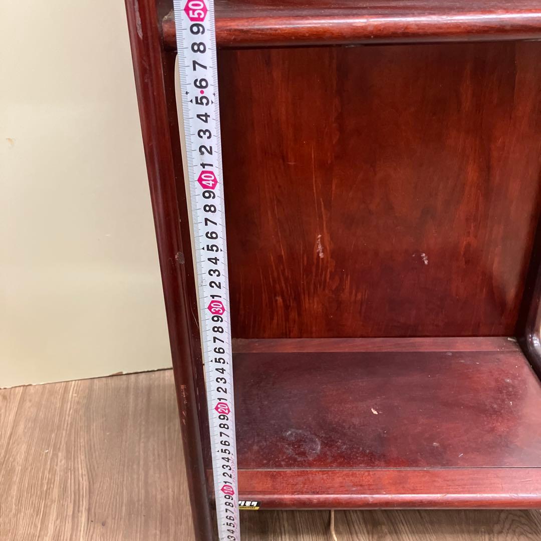 4F カリモク家具 木製 シェルフ 3段 ラック ヴィンテージ アンティーク