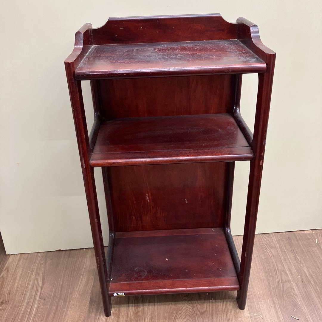 4F カリモク家具 木製 シェルフ 3段 ラック ヴィンテージ アンティーク