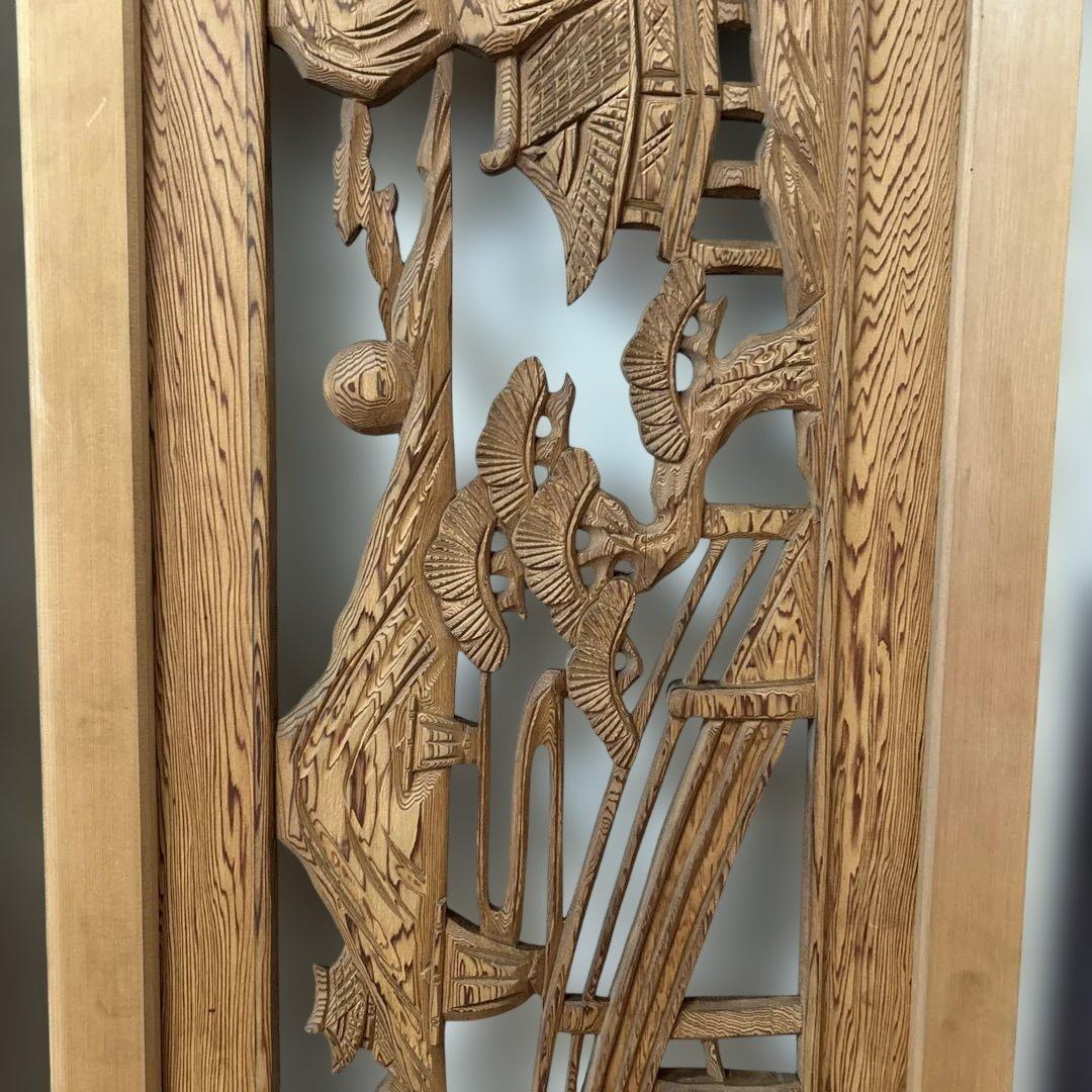 屋久杉　欄間　高級　中古品　サイズ:187センチ×40.5センチ×3センチ