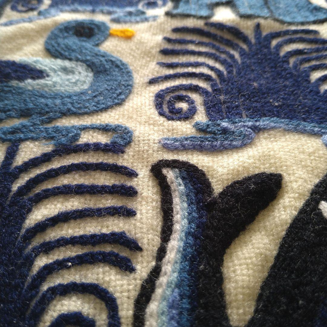 ペルー チチカカ湖 ウロス島 刺繍 クッションカバー 現地購入