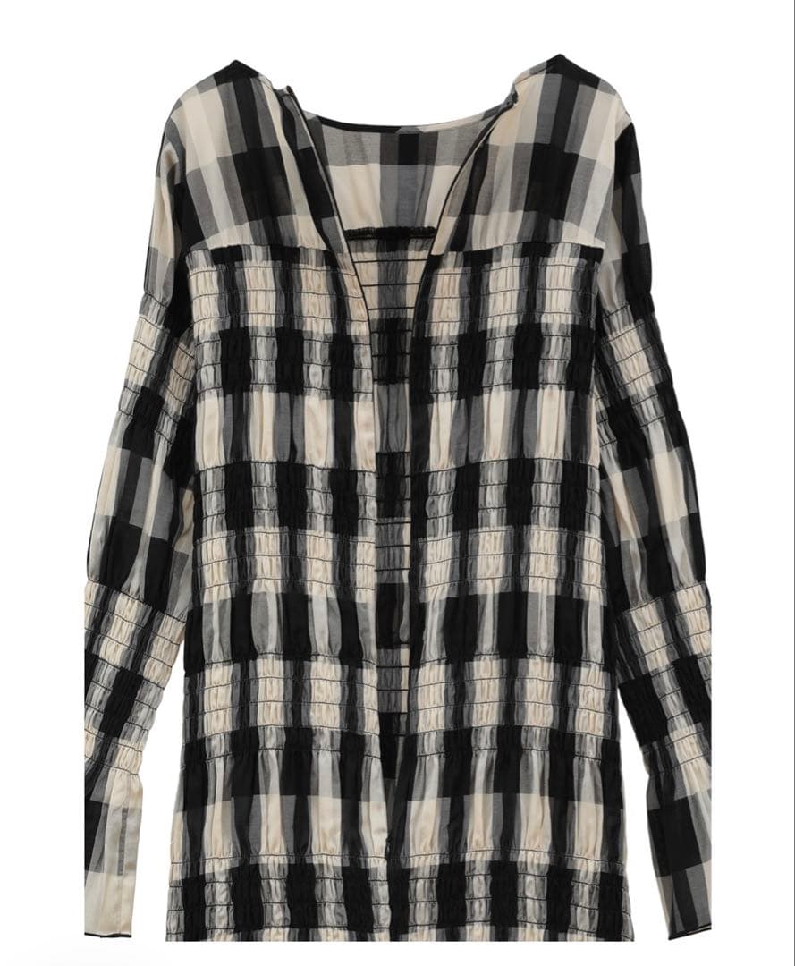 スーツ・フォーマル・ドレス CLANE SHIRRING LONG ONEPIECE