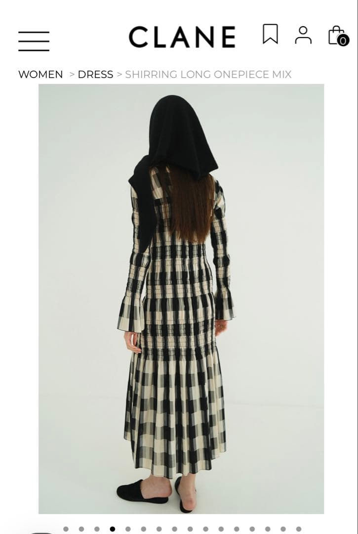 スーツ・フォーマル・ドレス CLANE SHIRRING LONG ONEPIECE