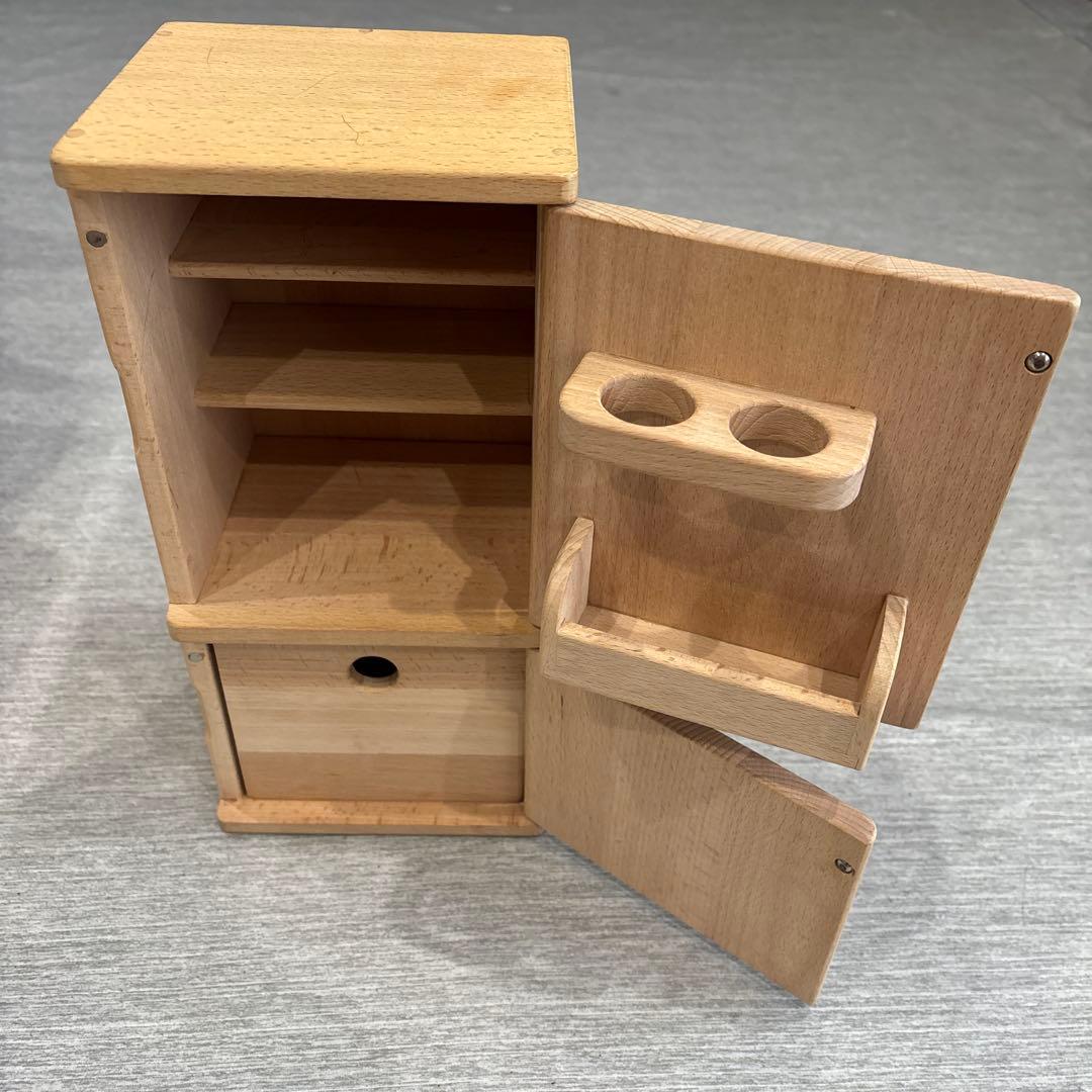 ☆ダイワ　ミドルキッチンセット☆ 木の冷蔵庫　木のおもちゃ　おままごとセット♡