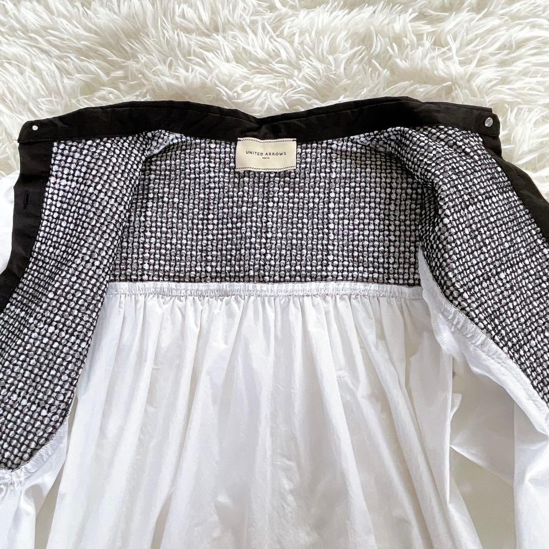 美品✨【ユナイテッドアローズ】エンブロイダリー コンビ ショートスリーブブラウス