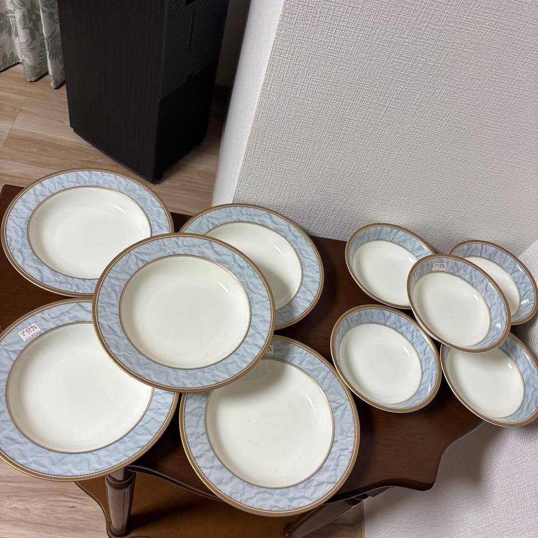 ノリタケ ルネッサンス　レースウッド ゴールド　ベリー皿&大皿 5枚+5枚