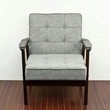 レトロソファ　ファブリック　一人掛け　BR/GR