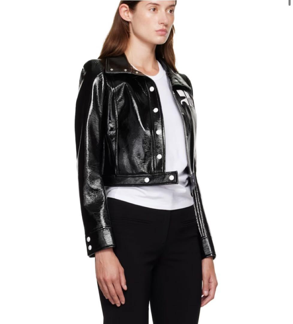 クレージュ　ブラック Reedition ビニール ジャケット