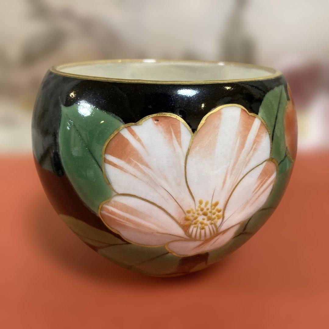 陶葊　京焼　黒地玉湯呑み　年末セール