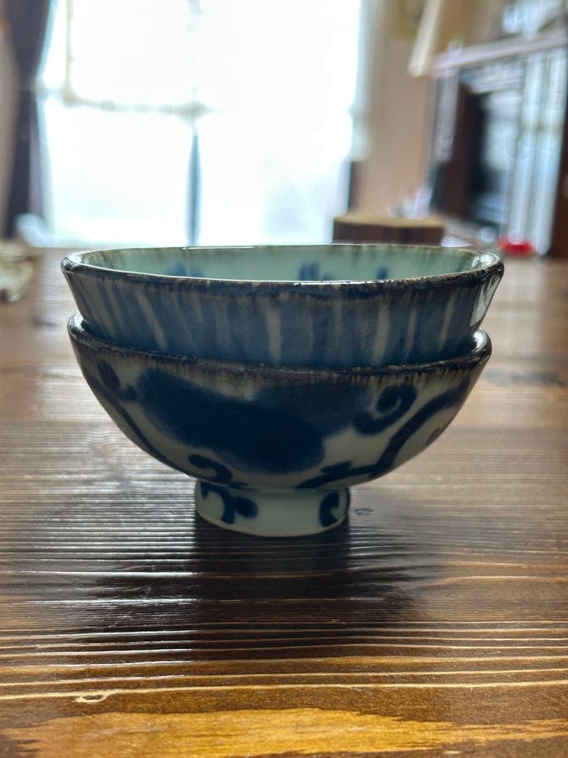 斉山窯の飯碗２つセット