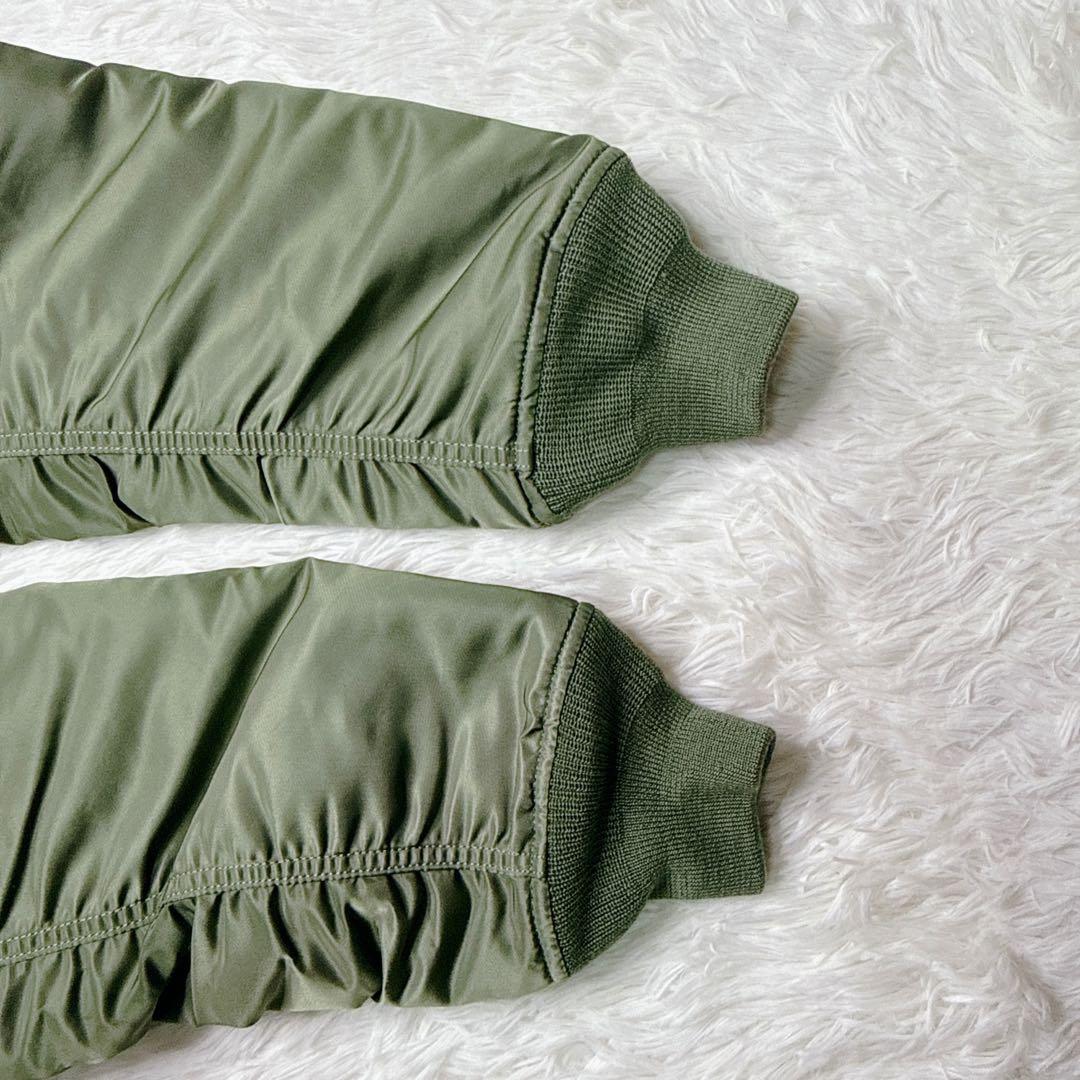 ✨美品✨アルファ MA-1 フライトジャケット 緑 L 中綿 y2k 短丈