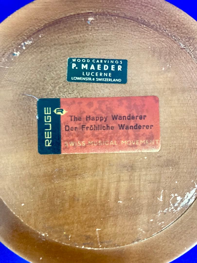 オルゴール　リュージュ・ロマンス　花柄木製皿3枚セット