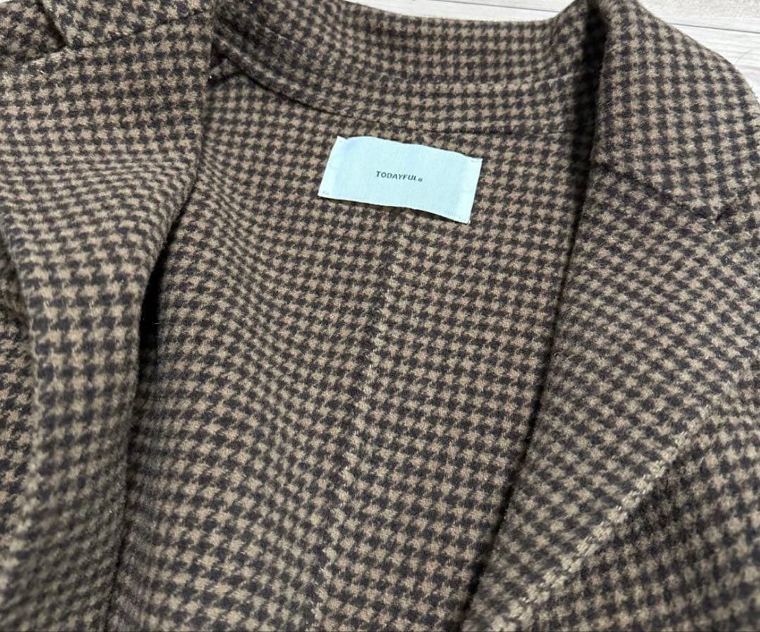 ⭐︎美品⭐︎todayful オーバーチェックコート 36