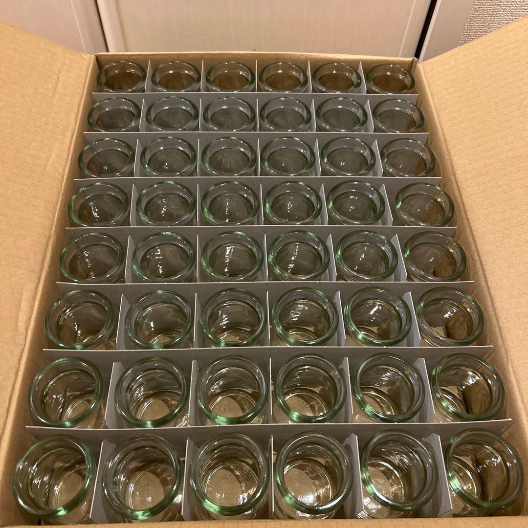 耐熱ガラス瓶　プリンカップ　蓋付き96個セット