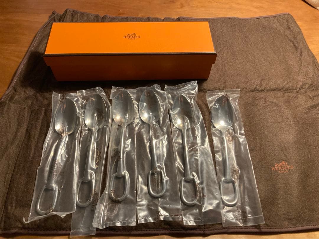 【未使用】HERMES アトラージュ ディナースプーン 6点エルメス カトラリー