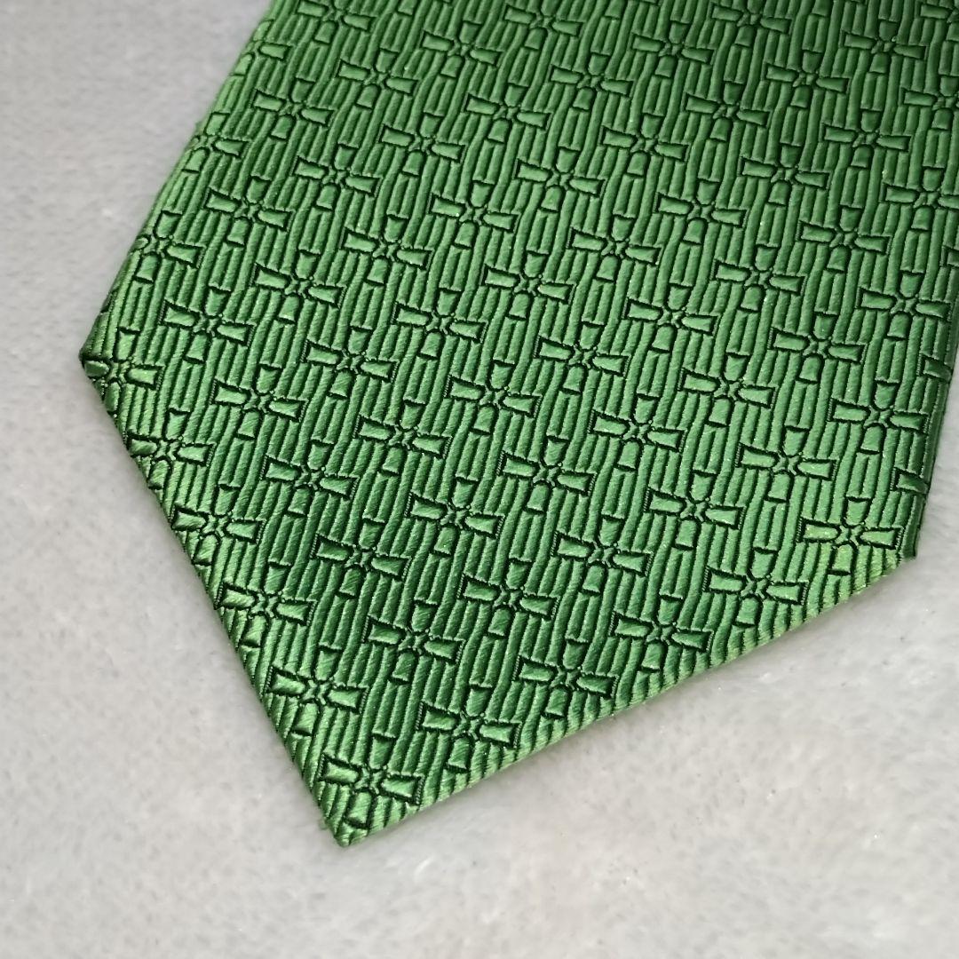 美品■コムデギャルソン　オムドゥ　ネクタイ　グリーン系　シルク100%