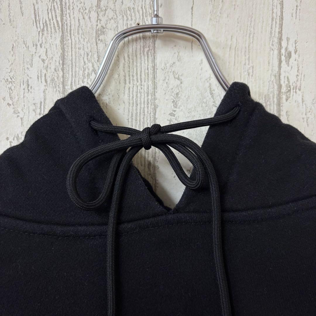 【激レア】STUSSY ステューシー　NIKE パーカー　スウェット　刺繍　黒