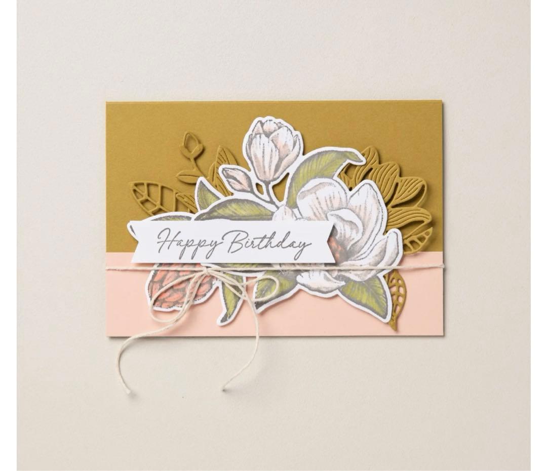 一点限り♡未使用スタンピンアップ　豪華マグノリアスタンプ&ダイセット