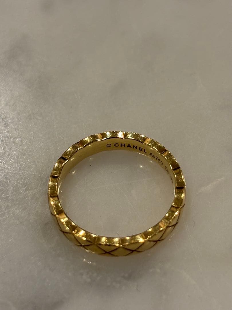 CHANEL クラッシュ18KYGリング サイズ49
