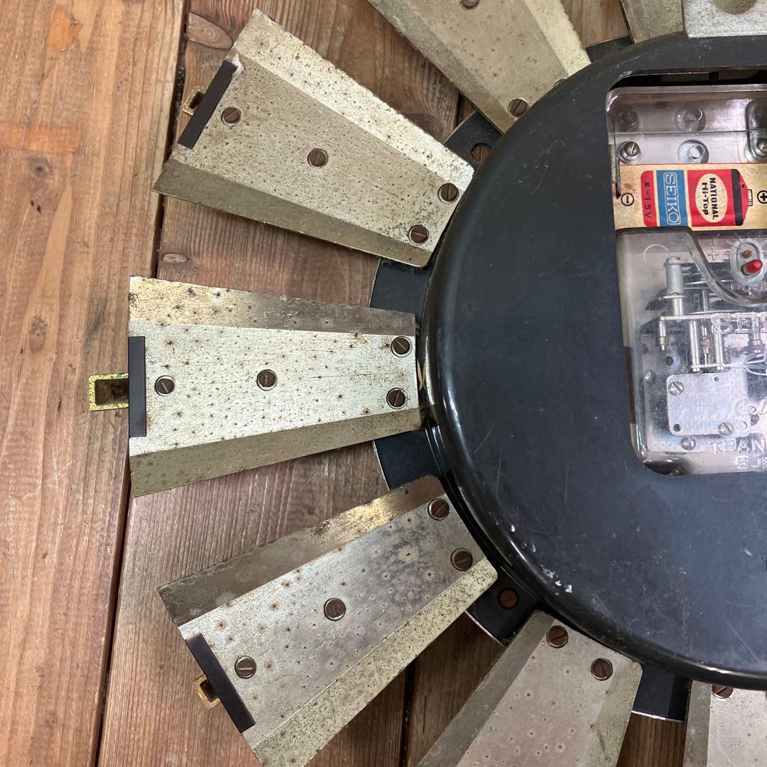 E-3 ジャンク品 ヴィンテージ セイコー サンバーストクロック 掛時計 時計