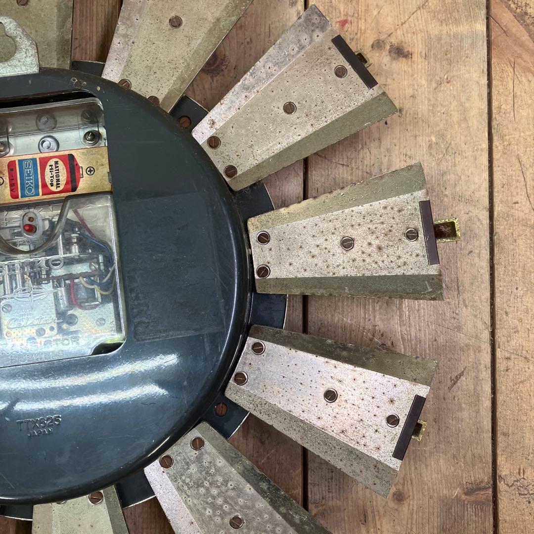 E-3 ジャンク品 ヴィンテージ セイコー サンバーストクロック 掛時計 時計