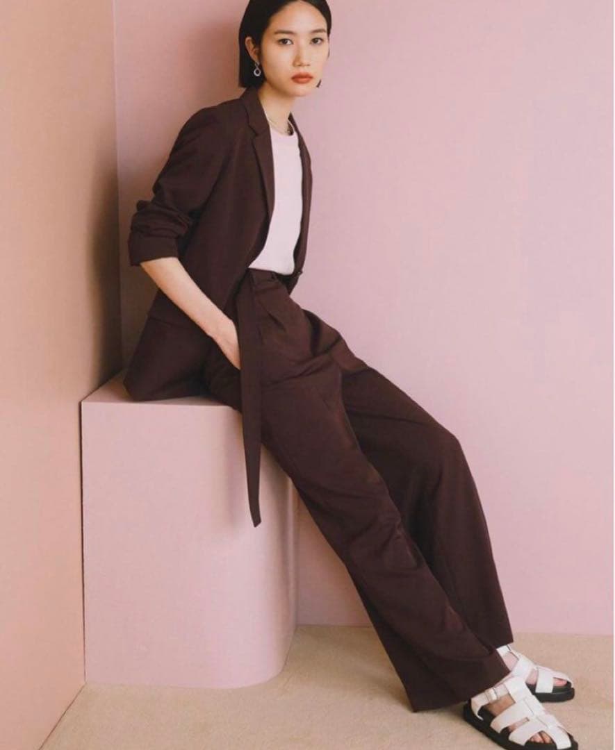 自宅洗濯機で洗濯可能！PLSTコンフォートリュクス セットアップ ワイン