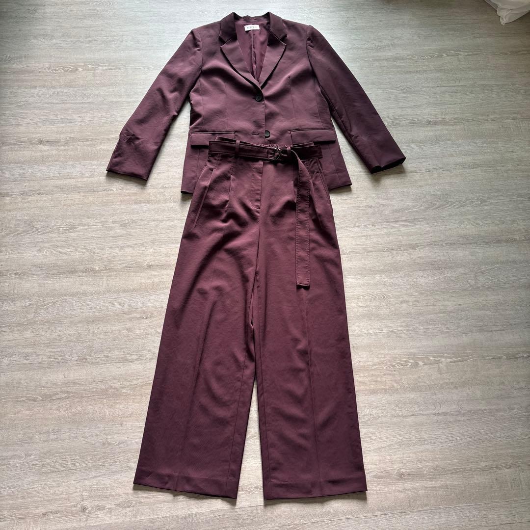 自宅洗濯機で洗濯可能！PLSTコンフォートリュクス セットアップ ワイン