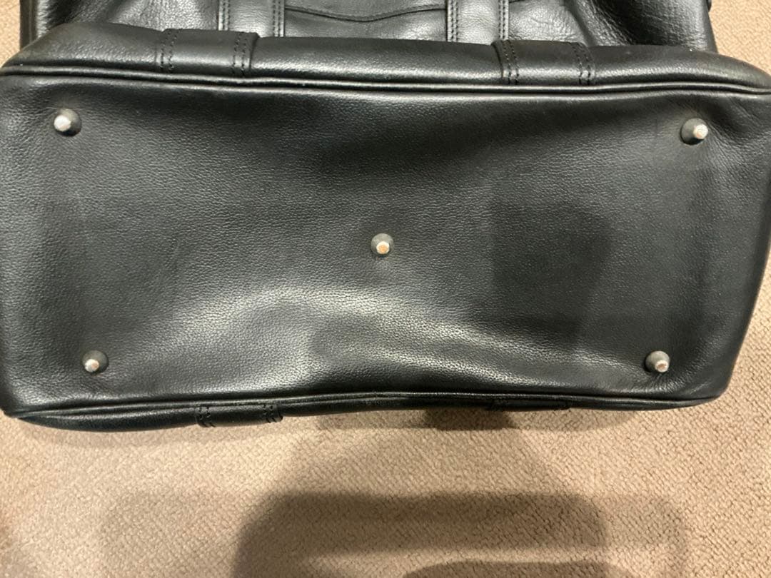 【絶版美品】万双黒サンタフェトートバッグショルダーベルト付L