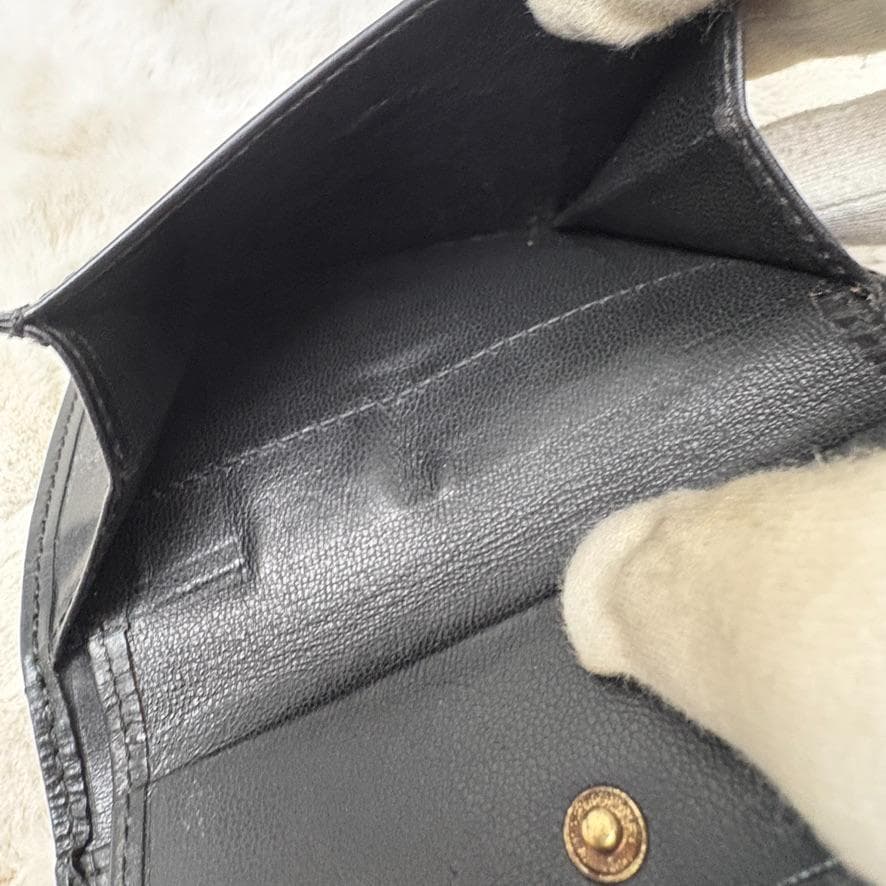 廃盤品　ホワイトハウスコックス　3つ折り財布 黒　ブライドルレザー 　英国製