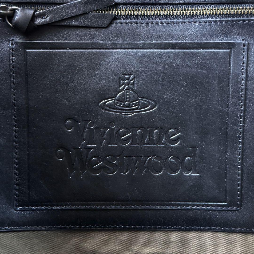 希少♡A4♡ヴィヴィアンウエストウッド オーブ パンチング レザー トートバッグ