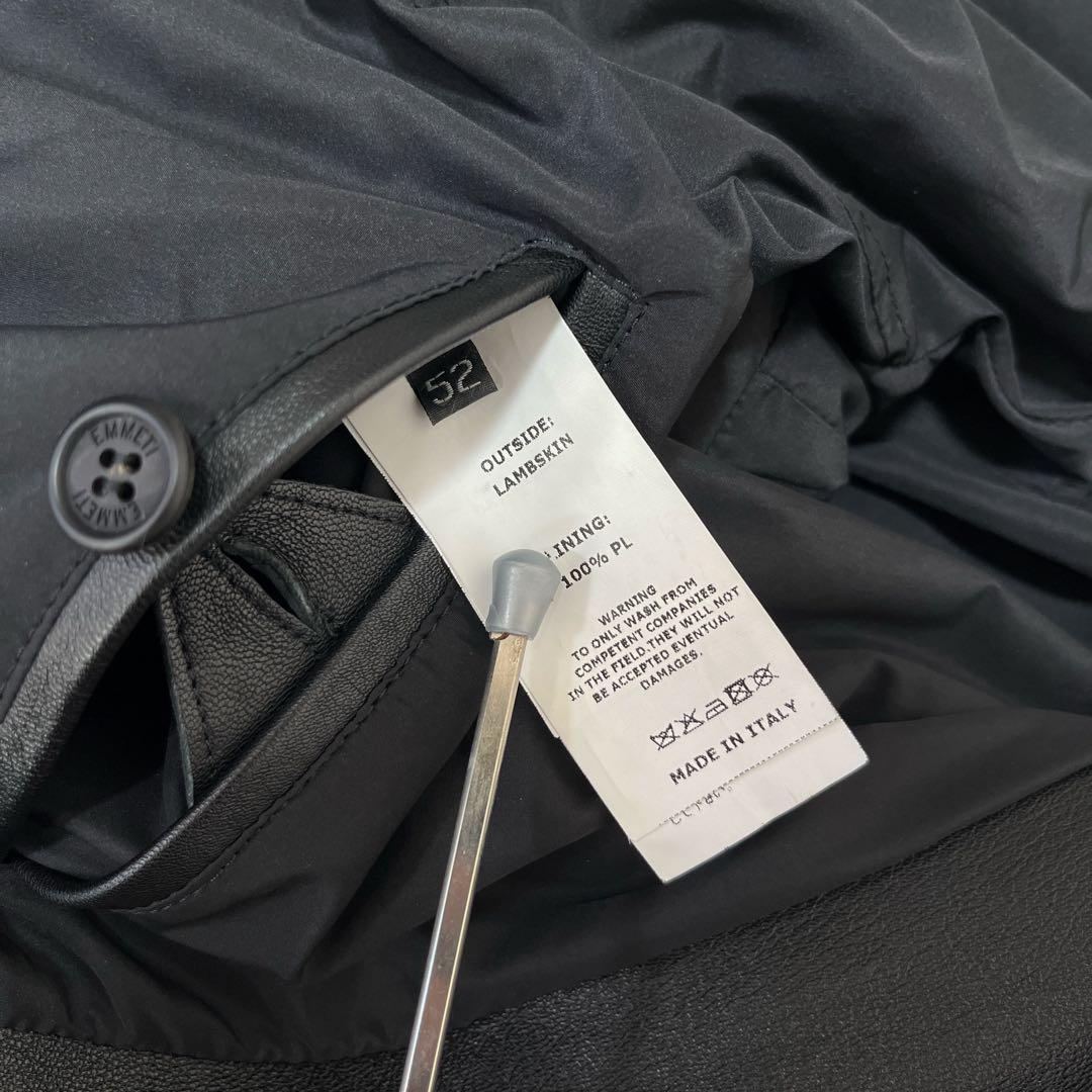 【極美品】EMMETI レザージャケット H UOMO ブラック 52 希少