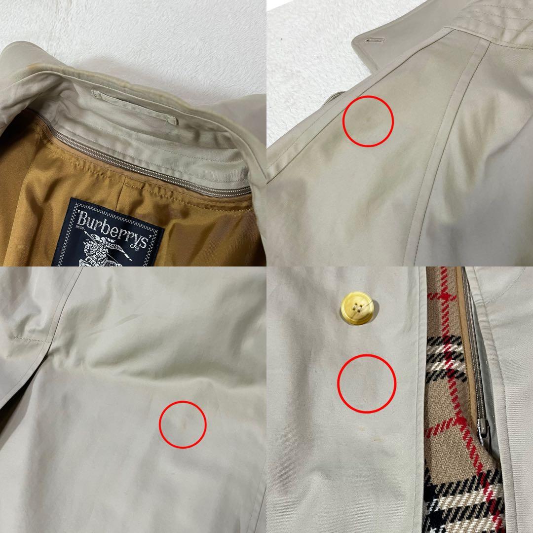 【美品】バーバリーズ　ステンカラー　ノバチェック　ライナー付　￼ベージュ　L
