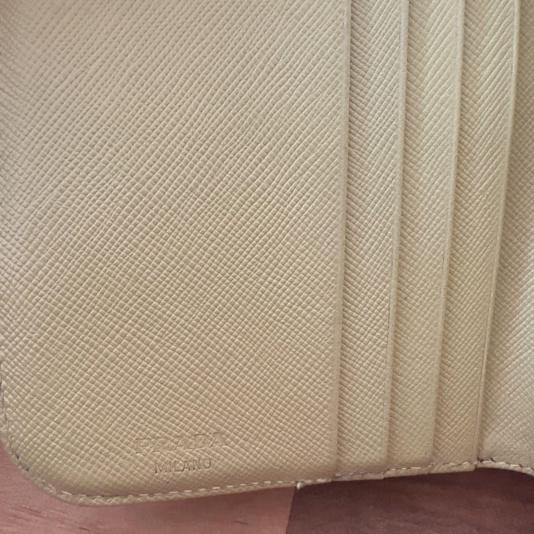 PRADA サフィアーノ　ナイロン　レザー　コンパクトウォレット