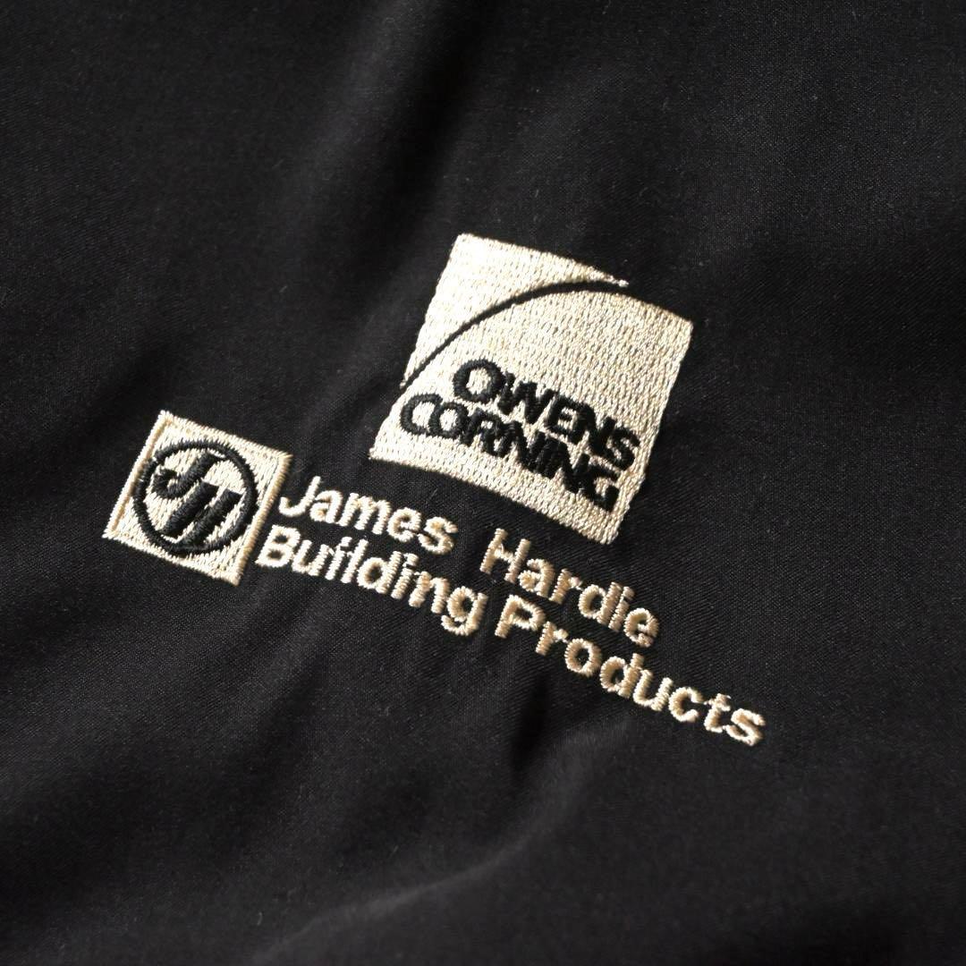 ダ*ー様 00s　US企業ロゴ　スイングトップ　ワークジャケット　ブラック　XL