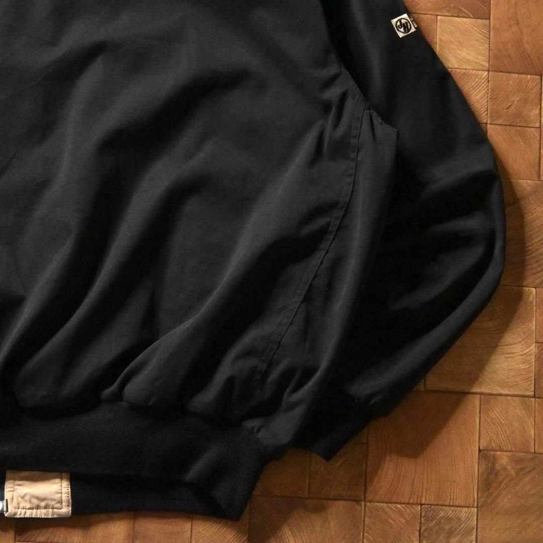 ダ*ー様 00s　US企業ロゴ　スイングトップ　ワークジャケット　ブラック　XL