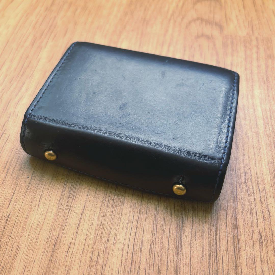 エムピウ　ミッレフォッリエ2 P25 ブルー　チョコ ネイビー系　レザー