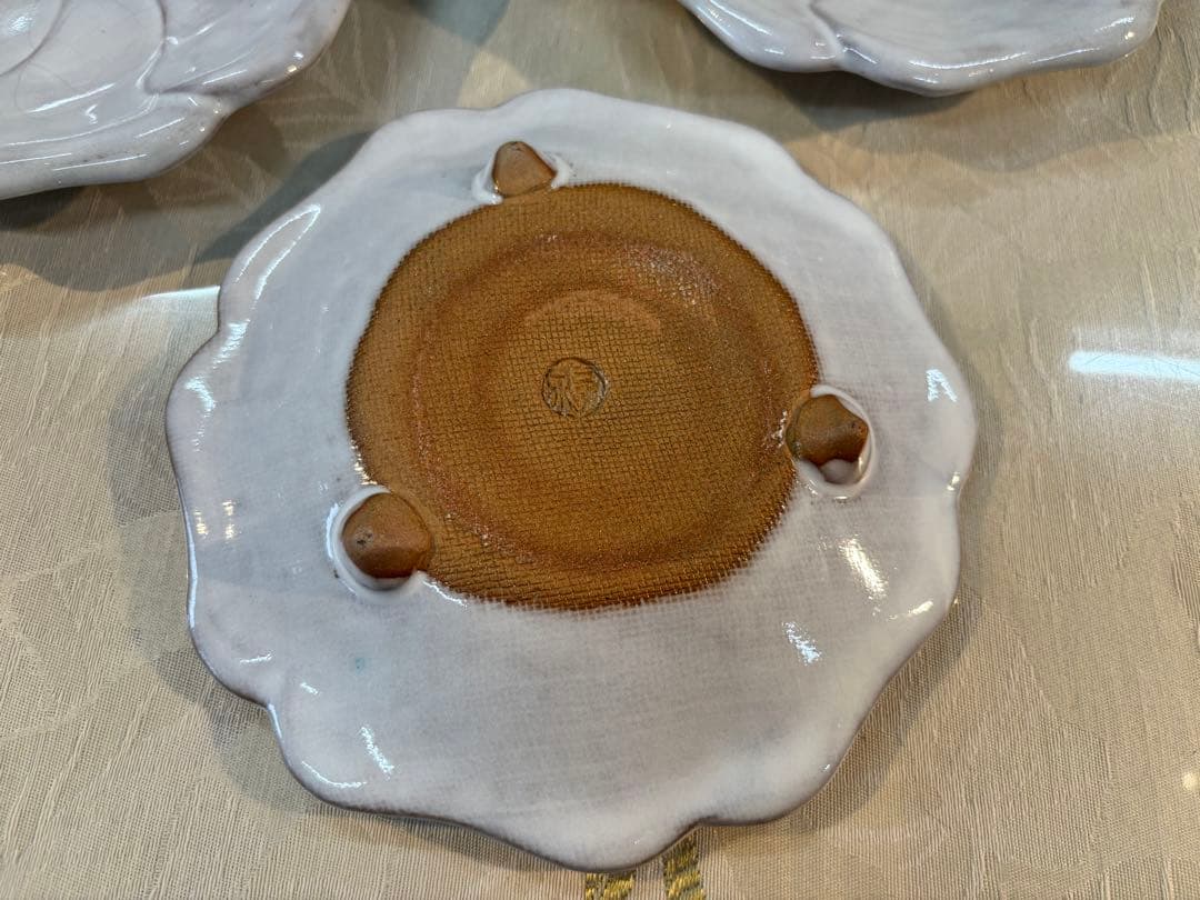 京焼清水焼／京泉窯 梅型6寸多用皿揃い