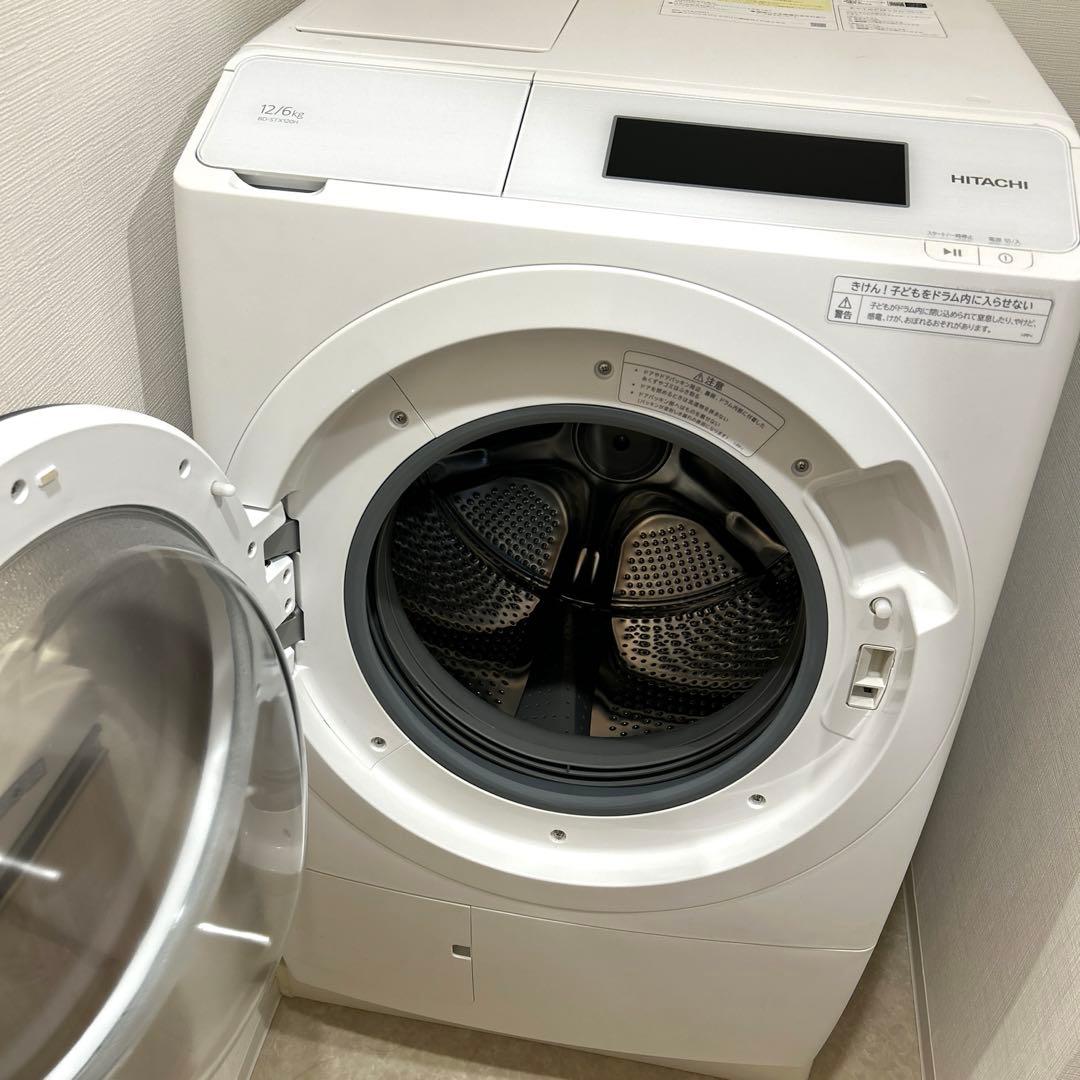 【超美品】日立ドラム式洗濯機 12kg\6kg BD-STX120HL 左開き
