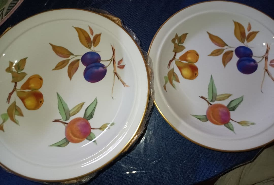 ロイヤルウースター　イヴシャムゴールド　(金淵)　5枚セット　スープ　シチュー皿