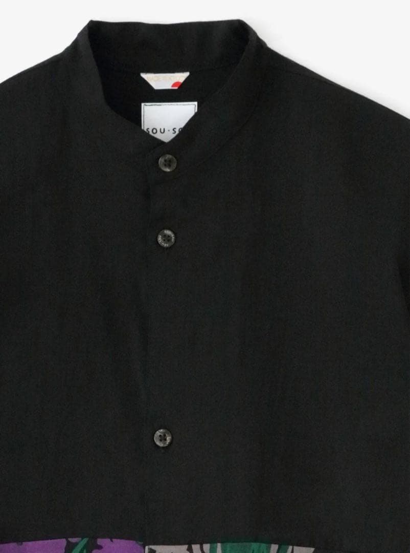 SOU・SOU モスリン 薙刀かり衣／濡羽色×光琳燕子花図屏風写し　Lサイズ